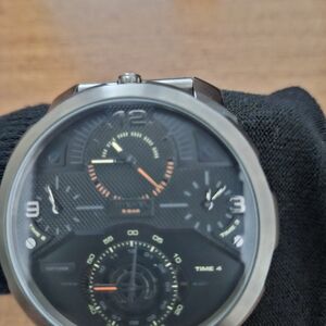 Diesel Black and Silver Chronograph Watch